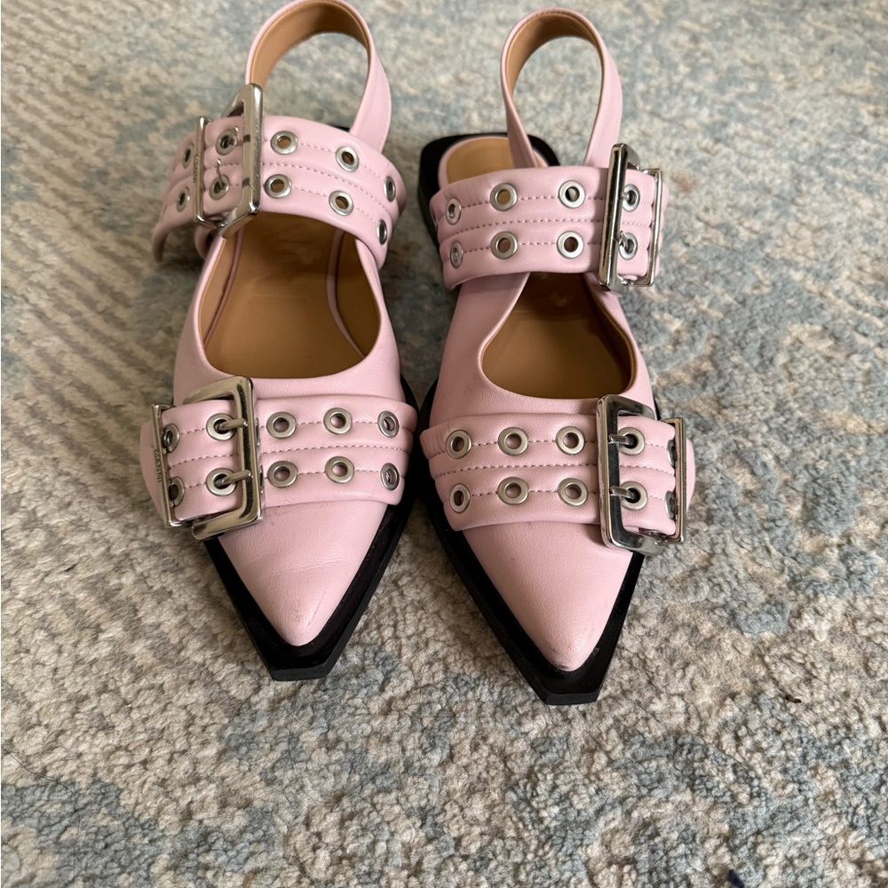 Ganni Buckle Flat